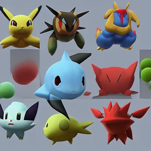 Prompt: pokemon that doesn't exist, 3 d rendered