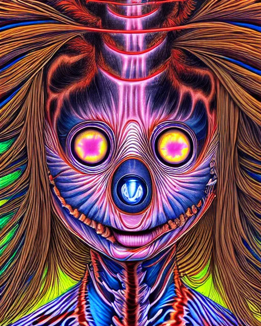 Prompt: human spirit breaking away from the body, conjuring psychedelic background, part by shintaro kago, part by alex gray, ross tran, james jean, ultra realistic, highly detailed, 8 k, trending on artstation, symmetry