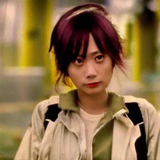 Image similar to a film still of Tooru, from jojolion, with oval hair in Lost Highway(1977)