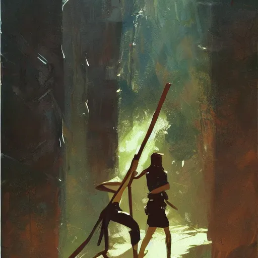 Image similar to Hiking cane, stick. by Craig mullins, Steve Purcell, Ralph McQuarrie. Trending on artstation. Centered image, no background