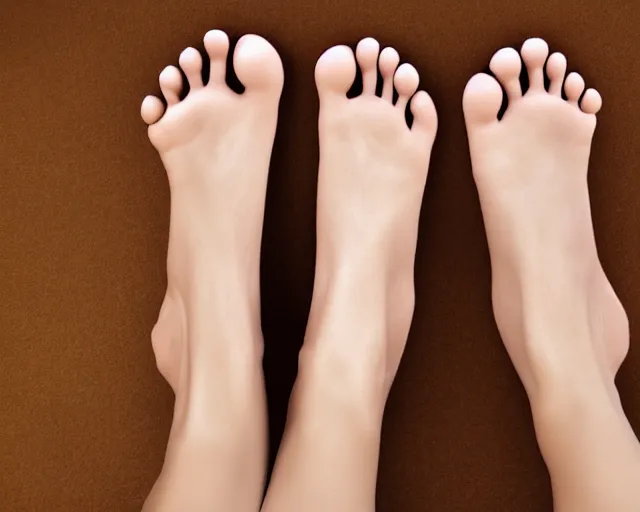 Prompt: high detail but easy to watch peaceful picture of a woman's feet and her big big toes made by Stable Diffusion AI with the help of Dall-E 2