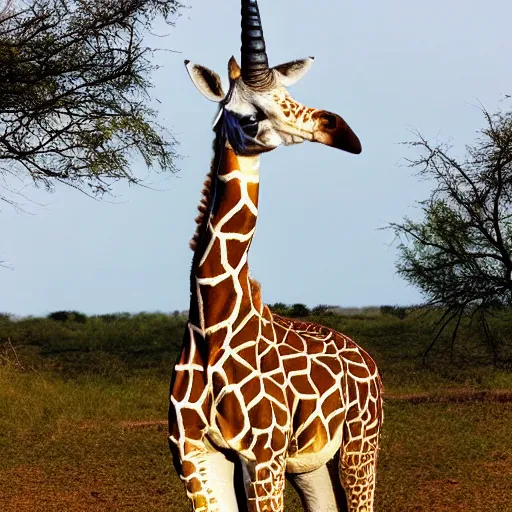 Image similar to a funny unicorn girafe