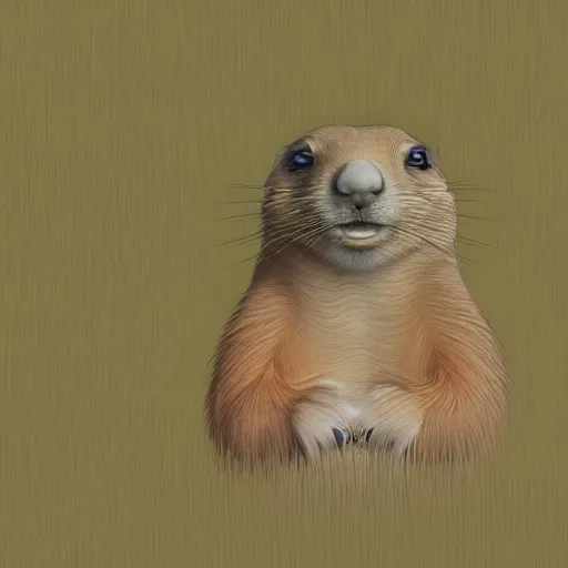 Image similar to a prairie dog wearing a predator mask, highly detailed, concept art