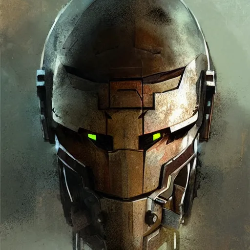 Image similar to portrait of sam worthington by greg rutkowski as a character from dead space