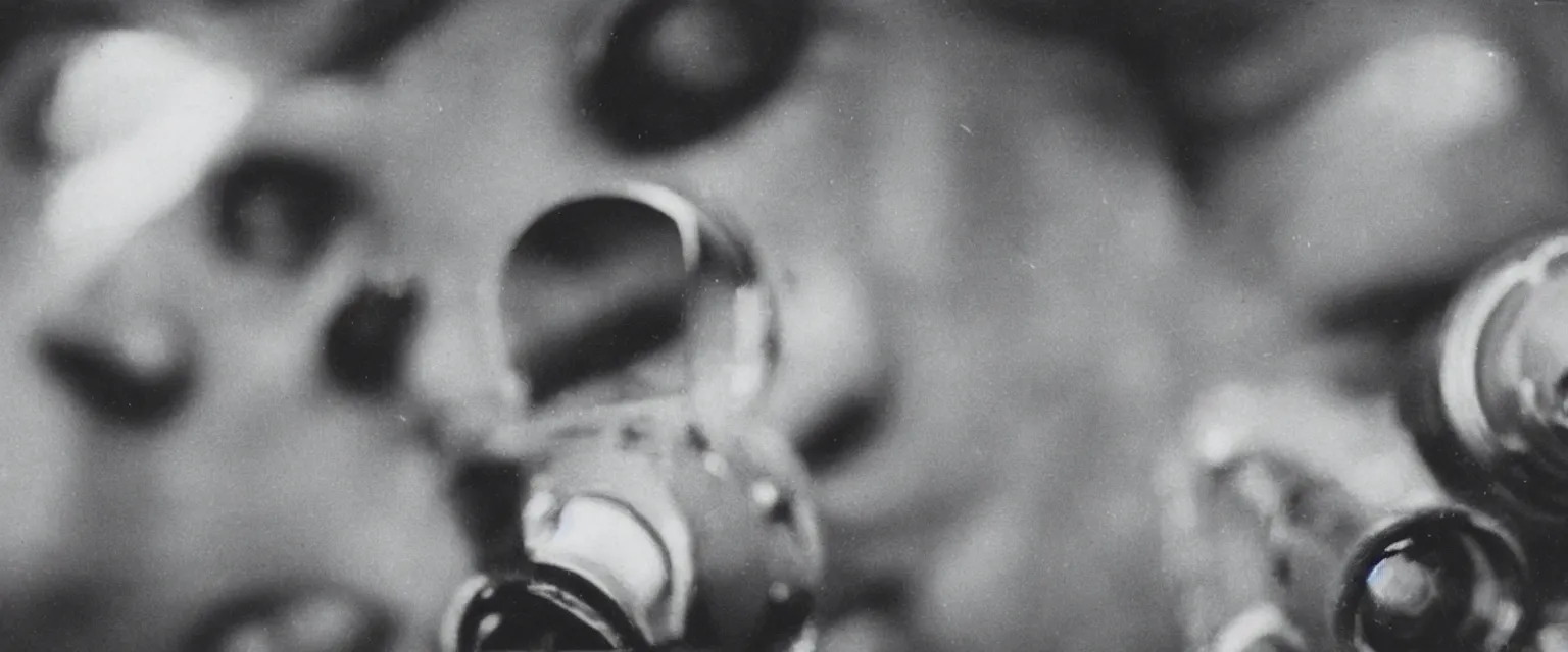 Image similar to detailed sharp portrait photograph in the style of popular science circa 1 9 5 5 of a single sailor in close up looking directly at lens through binoculars