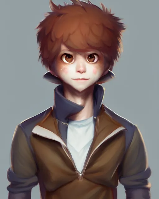 Prompt: character concept art of a cute young male anthropomorphic furry | | adorable nuzzler, key visual, realistic shaded perfect face, fine details by stanley artgerm lau, wlop, rossdraws, james jean, andrei riabovitchev, marc simonetti, and sakimichan, trending on weasyl