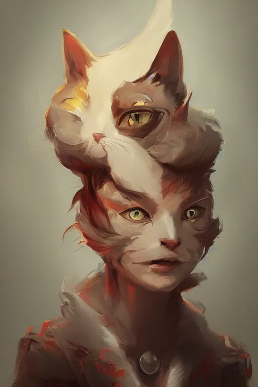 Prompt: Cat portrait painting in the style of peter Mohrbacher, trending on artstation, artstationHD, artstationHQ, unreal engine, 4k, 8k