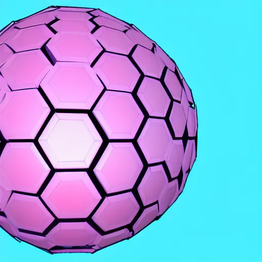 Prompt: hexacedron in the sphere, 3 d, cgi, pinkshift rader, pink elements, wallpaper style