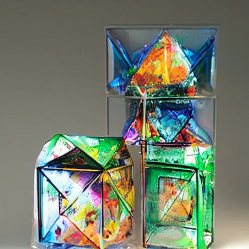 Image similar to abstract colorful platonic solids