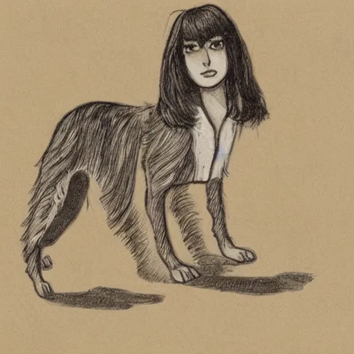 Image similar to Illustration of a dog girl