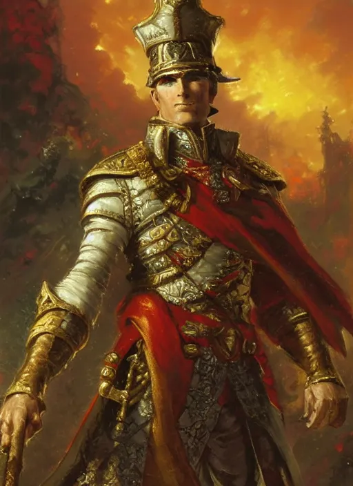 Prompt: Karl Franz by Thomas Kinkade and Daniel F. Gerhartz