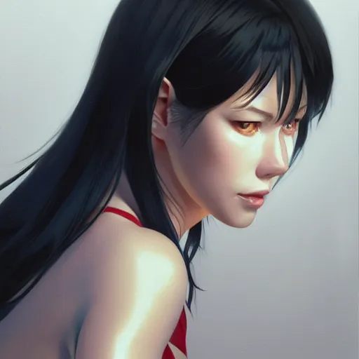 Prompt: rene zellweger as a manga girl, portrait, realistic shaded perfect face, fine details. anime. realistic shaded lighting poster by ilya kuvshinov katsuhiro otomo ghost - in - the - shell, magali villeneuve, artgerm, jeremy lipkin and michael garmash and rob rey