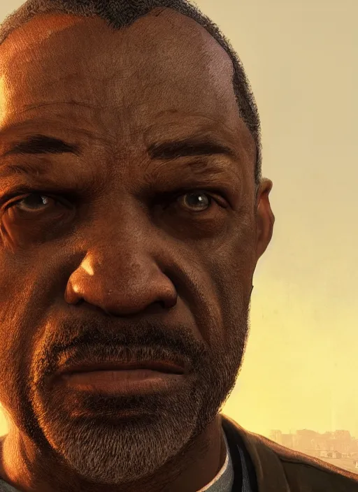 Image similar to highly detailed portrait old black man gta 5 art, unreal engine, fantasy art by greg rutkowski, global illumination, radiant light