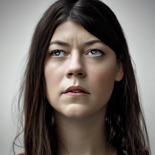 Image similar to a masterpiece portrait photo of a beautiful young woman who looks like a native american mary elizabeth winstead, symmetrical face