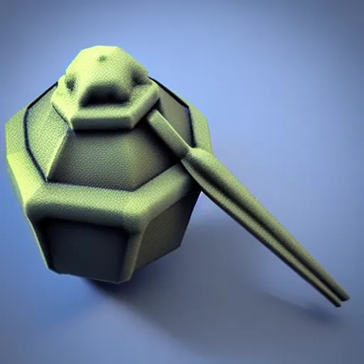 Image similar to isometric 3 d hand grenade, low poly, soft render, handpaint texture, blender, 3 dcoat