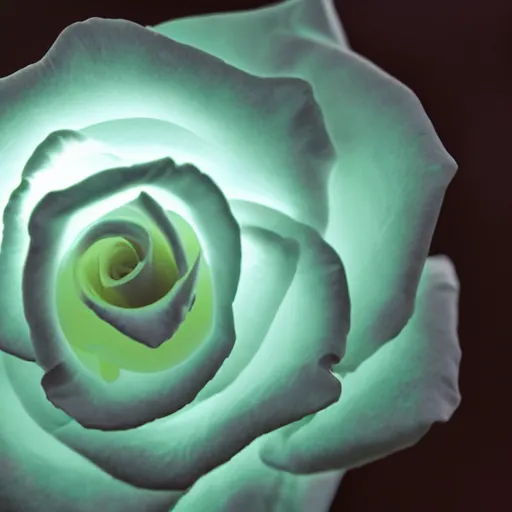 Image similar to a bioluminescent rose