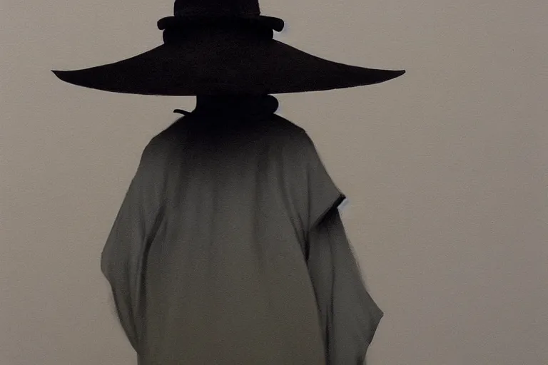 Image similar to samurai in raven - shaped hat artwork by tim eitel