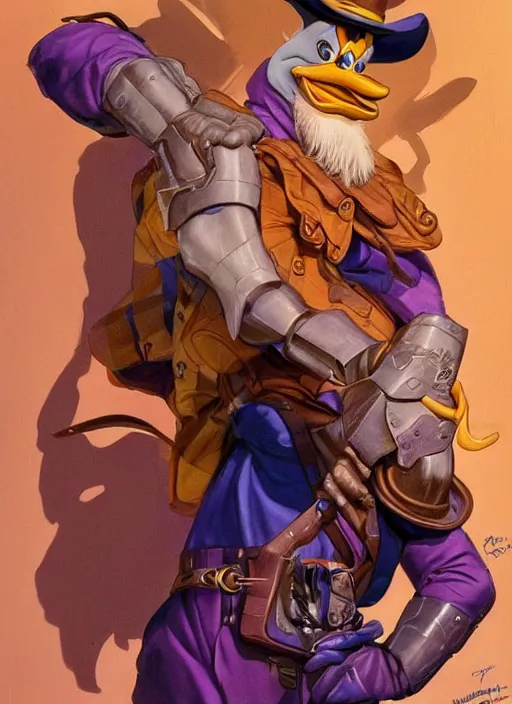 Prompt: portrait of Darkwing Duck from Society (1989), intricate, highly detailed, centered, digital painting, artstation, concept art, smooth, sharp focus, illustration, artgerm, donato giancola, Joseph Christian Leyendecker, WLOP, Artgerm