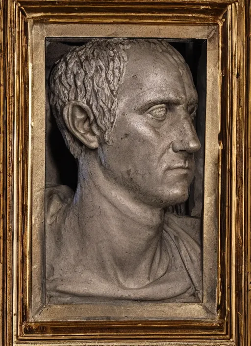 Image similar to a full portrait photo of julius caesar, f / 2 2, 3 5 mm, 2 7 0 0 k, lighting, perfect faces, award winning photography.