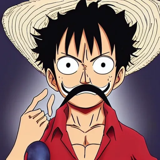 Image similar to luffy with mustache