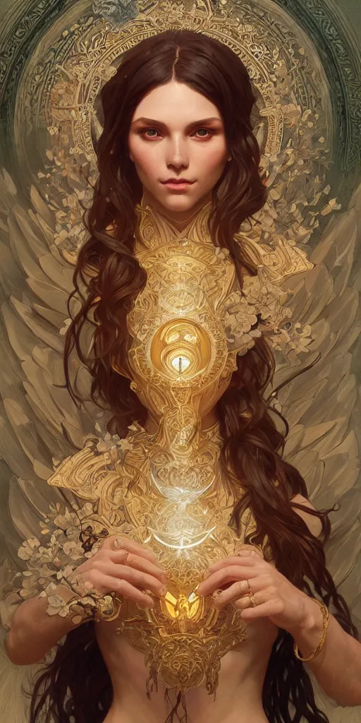 Image similar to slavic Goddess, intricate, highly detailed, digital painting, artstation, concept art, smooth, sharp focus, illustration, Unreal Engine 5, 8K, art by artgerm and greg rutkowski and alphonse mucha