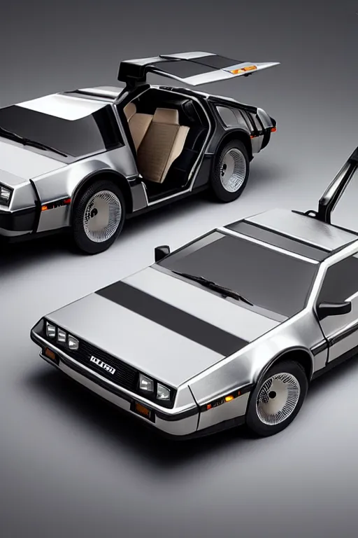 Prompt: DeLorean DMC-12 SUV, studio lighting, award winning