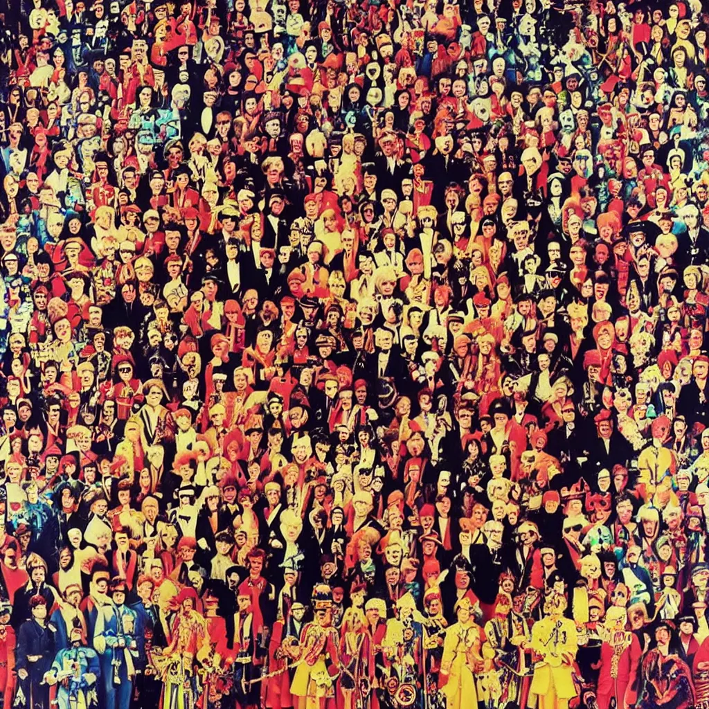 Image similar to the beatles sgt. pepper's lonely hearts club band album cover