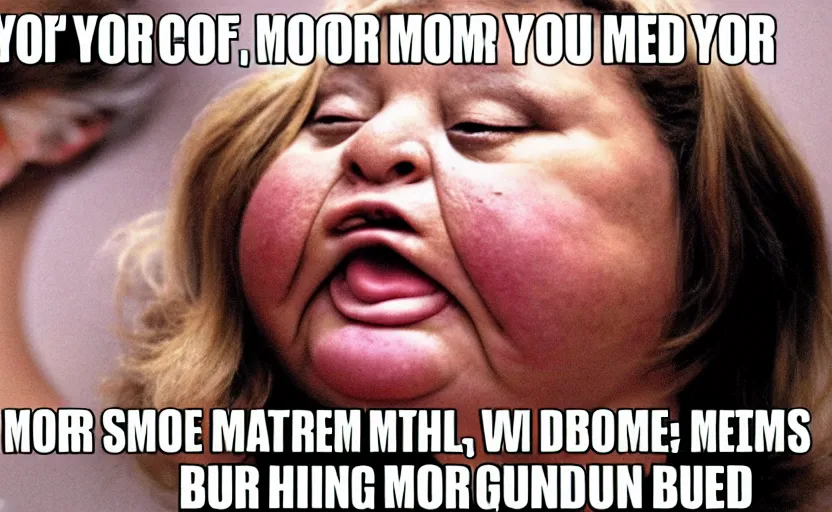 Image similar to your mom is so fat and ugly... meme
