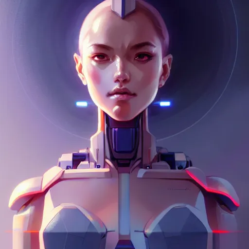 Image similar to beautiful full body mecha goddess meditation, creative, perfect skin, angelic, digital painting, beautiful eyes!, pretty face!!, symmetry, concept art, sharp focus, illustration, art by artgerm! greg rutkowski magali villeneuve wlop! ilya kuvshinov!!, octane render