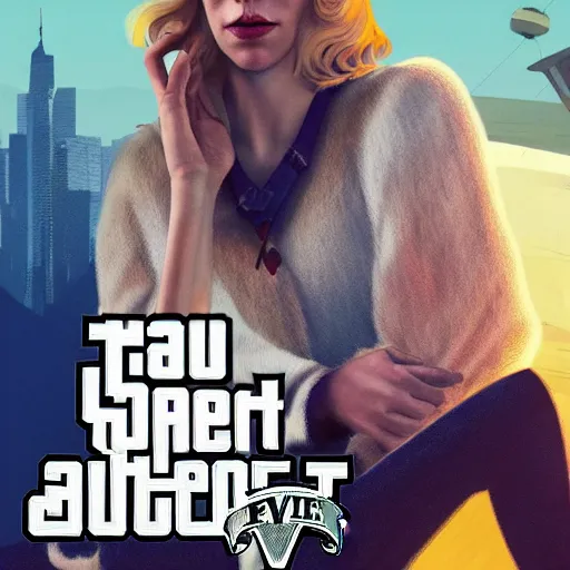 Image similar to vanessa kirby as hattie in gta v, cover art by stephen bliss, artstation, no text