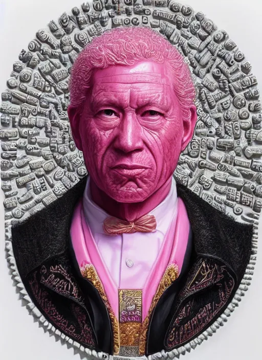 Prompt: portrait of the bubble gum emperor [ [ [ king ] ] ] made entirely of [ [ bubble gum ] ], highly detailed, intricate, by greg rutkowski, james gurney, wlop, artgerm