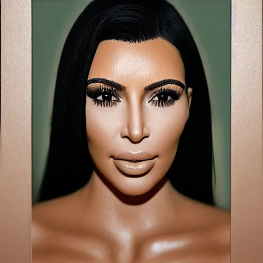 Image similar to portrait of kim kardashian as danae