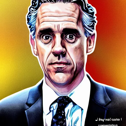 Prompt: jordan peterson like in a obama poster