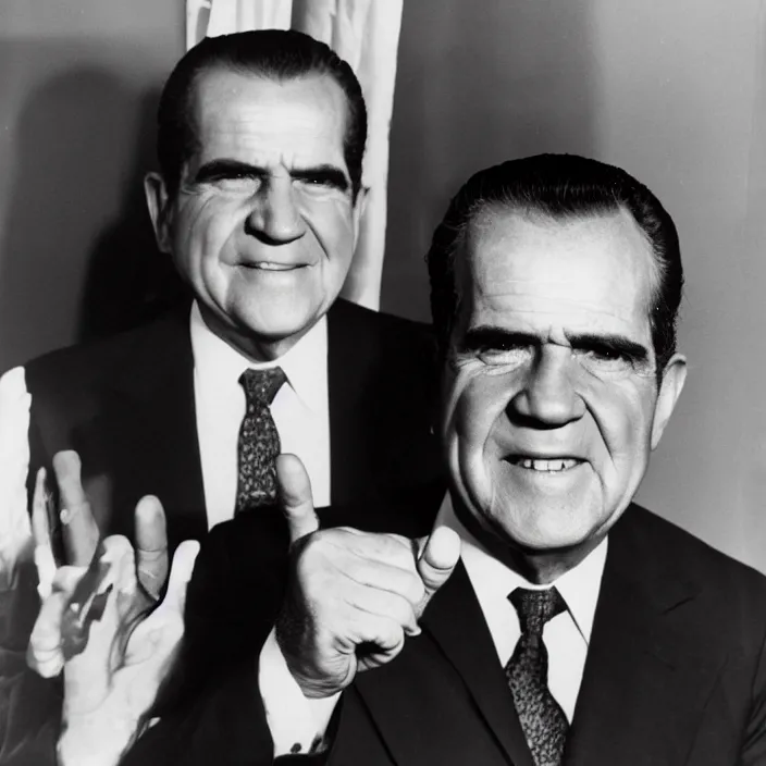 Image similar to uv unwrapped richard nixon