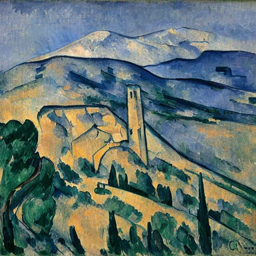 Image similar to mont ventoux, by cezanne