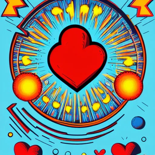 Image similar to 2 planet collapse particle fusion element macro cosmic heart art by butcher billy, sticker, colorful, illustration, highly detailed, simple, smooth and clean vector curves, no jagged lines, vector art, smooth