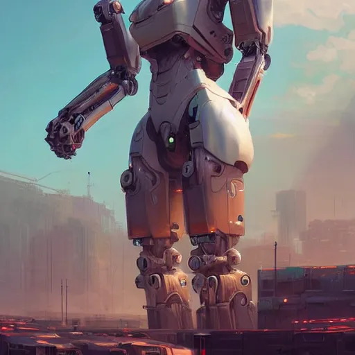 Image similar to a giant female robot, digital art, 8 k resolution, mech, unreal engine, highly detailed, photorealistic by wlop, greg rutkowski