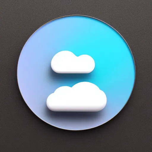 Image similar to icon for weather app, 3 d render, very detailed