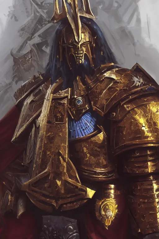 Image similar to queen portrait heros warhammer 4 0 k horus heresy fanart - the primarchs emperor by johannes helgeson animated with vfx concept artist & illustrator global illumination ray tracing hdr fanart arstation zbrush central hardmesh 8 k octane renderer comics stylized