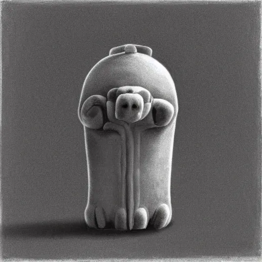 Image similar to tardigrade in style of vilhelm hammershoi