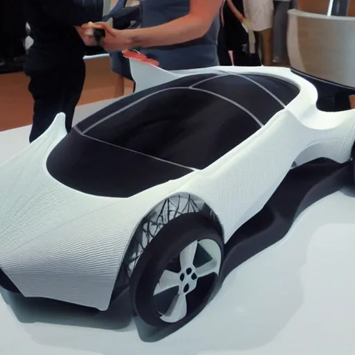 Image similar to 3d printed car, parametric design