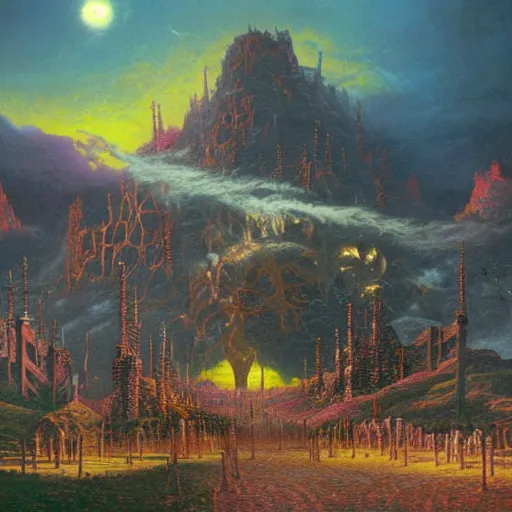 a barren hellscape populated by demons, painted by | Stable Diffusion ...