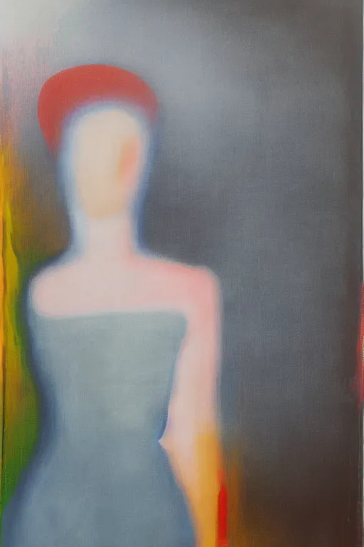 Prompt: painting of a woman by Gerhard Richter