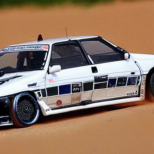 Image similar to drifting white Toyota AE86, medieval Byzantine mosaic