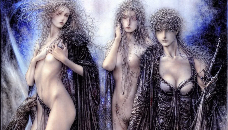 Image similar to the two complementary forces that make up all aspects and phenomena of life, by Luis Royo,