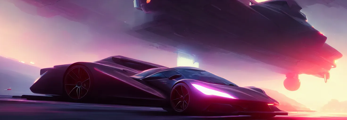 Image similar to Super car, concept art, low angle, high detail, warm lighting, volumetric, godrays, vivid, beautiful, trending on artstation, by Jordan grimmer, art greg rutkowski