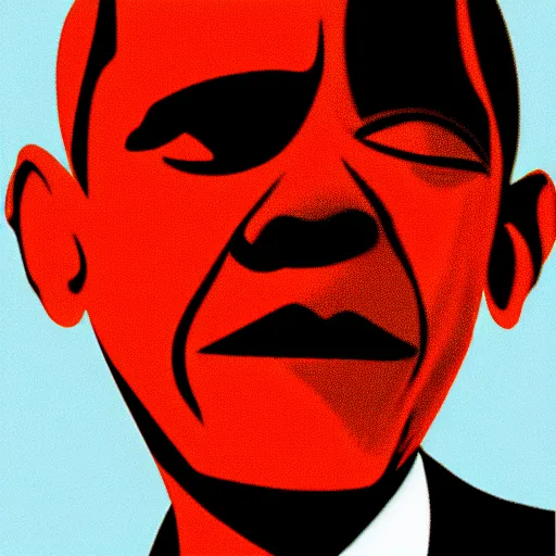 Prompt: Obama, illustration by Jamie Hewlett, bold colors