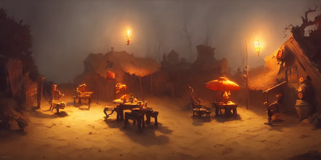 Prompt: playing at the sandbox by otto dix and greg rutkowski and andreas rocha, cinematic lighting, highly detailed, warm colours, 4 k