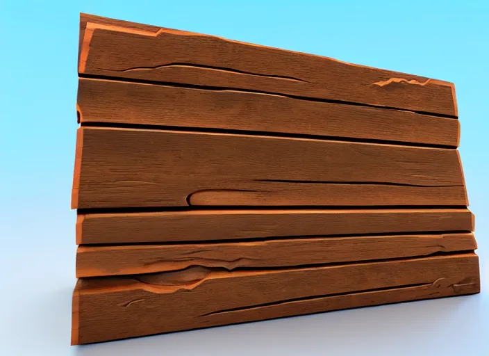 Image similar to wooden plank texture, stylized stl, 3 d render, activision blizzard style, hearthstone style