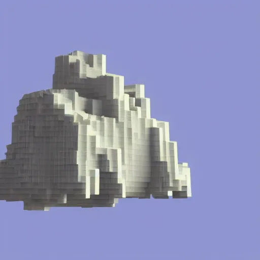 Image similar to a voxel render of a cloud